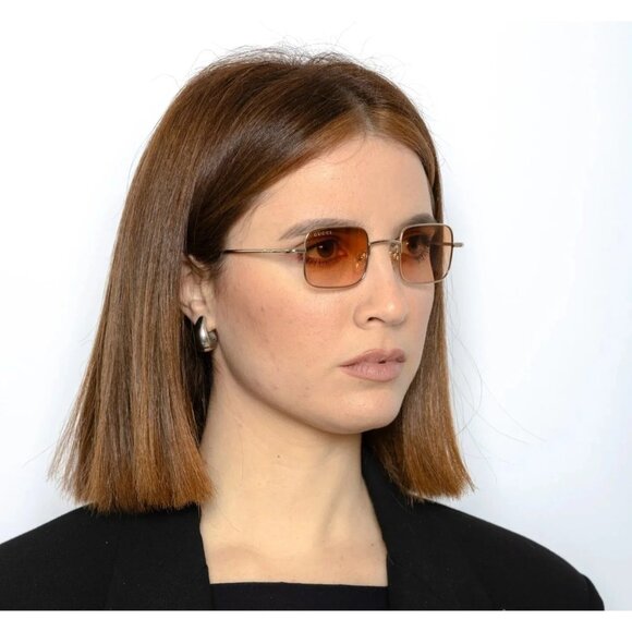 NEW GUCCI SUNGLASSES GOLD ORANGE PINK WOMEN EYEWEAR GUCCI GG1813S 004